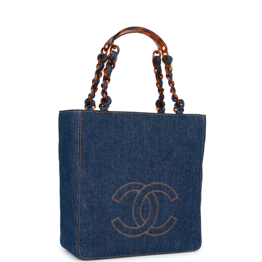 Chanel CC Denim Tote Bag