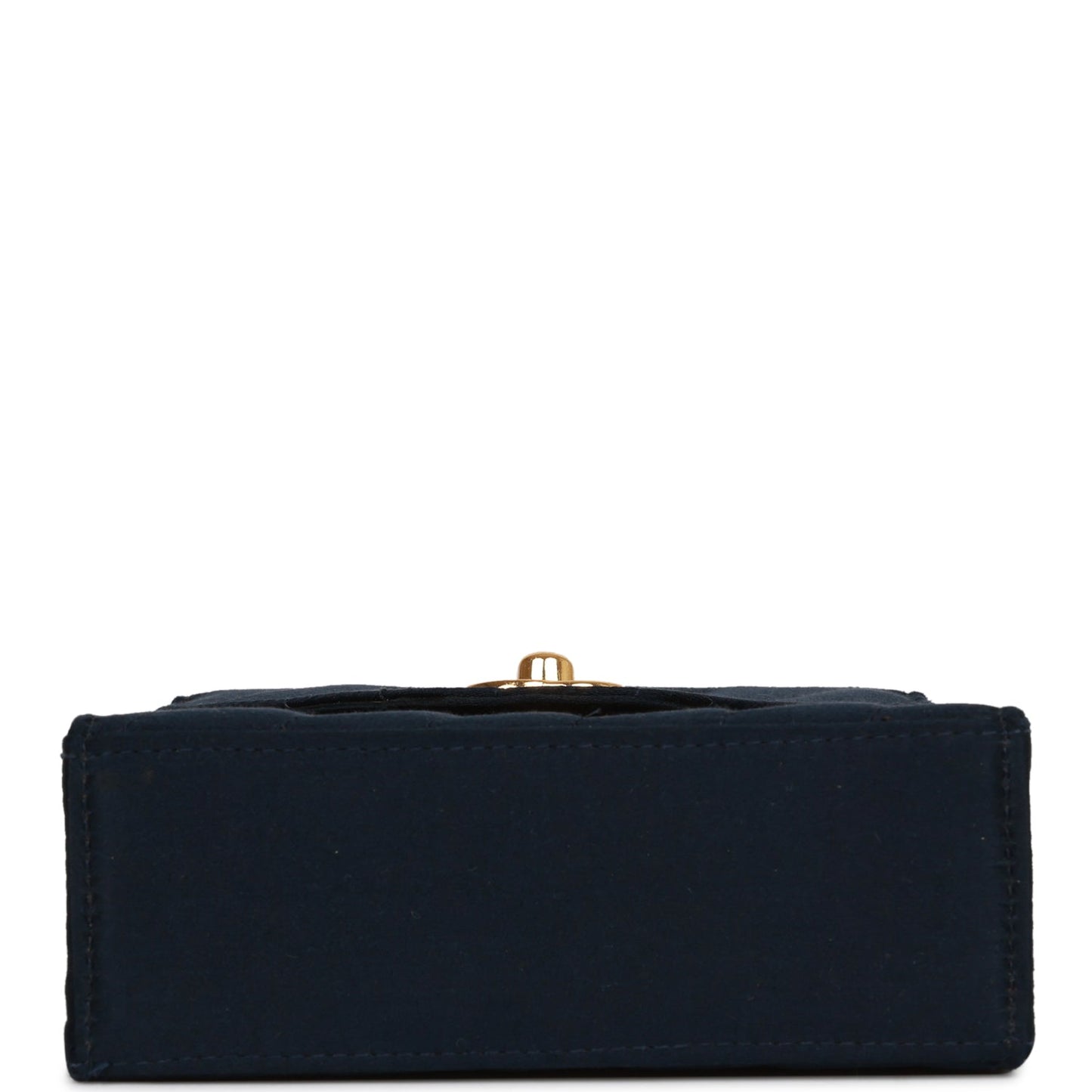 Chanel Mini Flap Bag Dark Blue Satin Gold Hardware