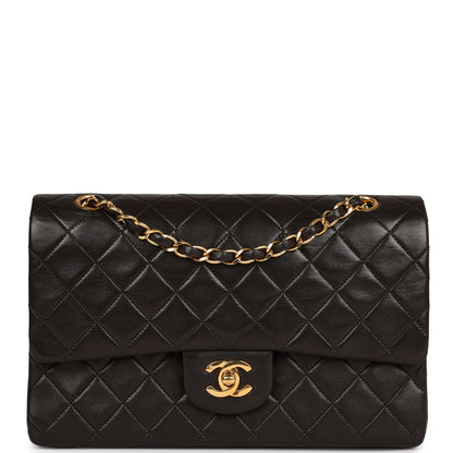Chanel   Medium Classic Double Flap Black Lambskin Gold Hardware