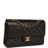 Chanel   Medium Classic Double Flap Black Lambskin Gold Hardware