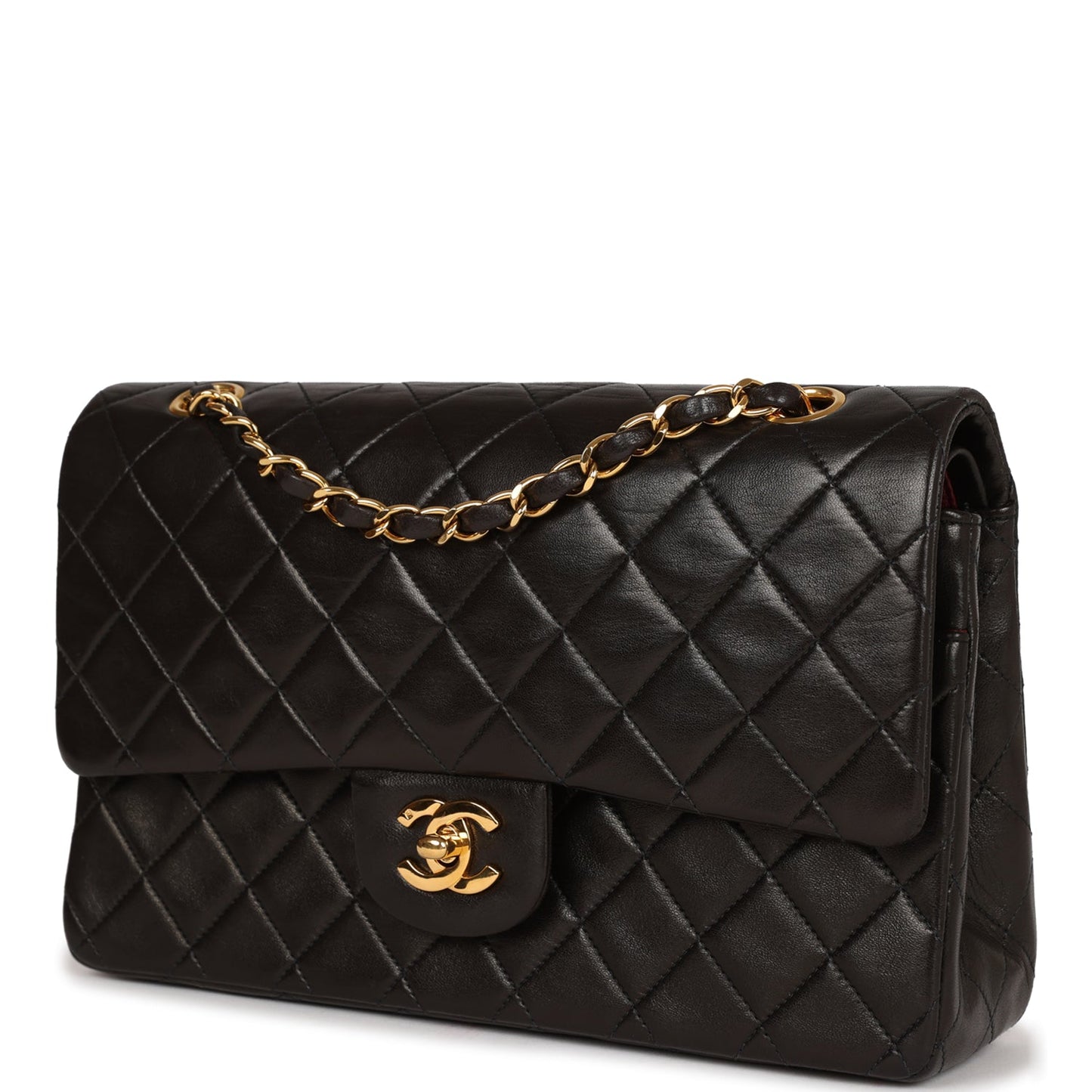 Chanel   Medium Classic Double Flap Black Lambskin Gold Hardware
