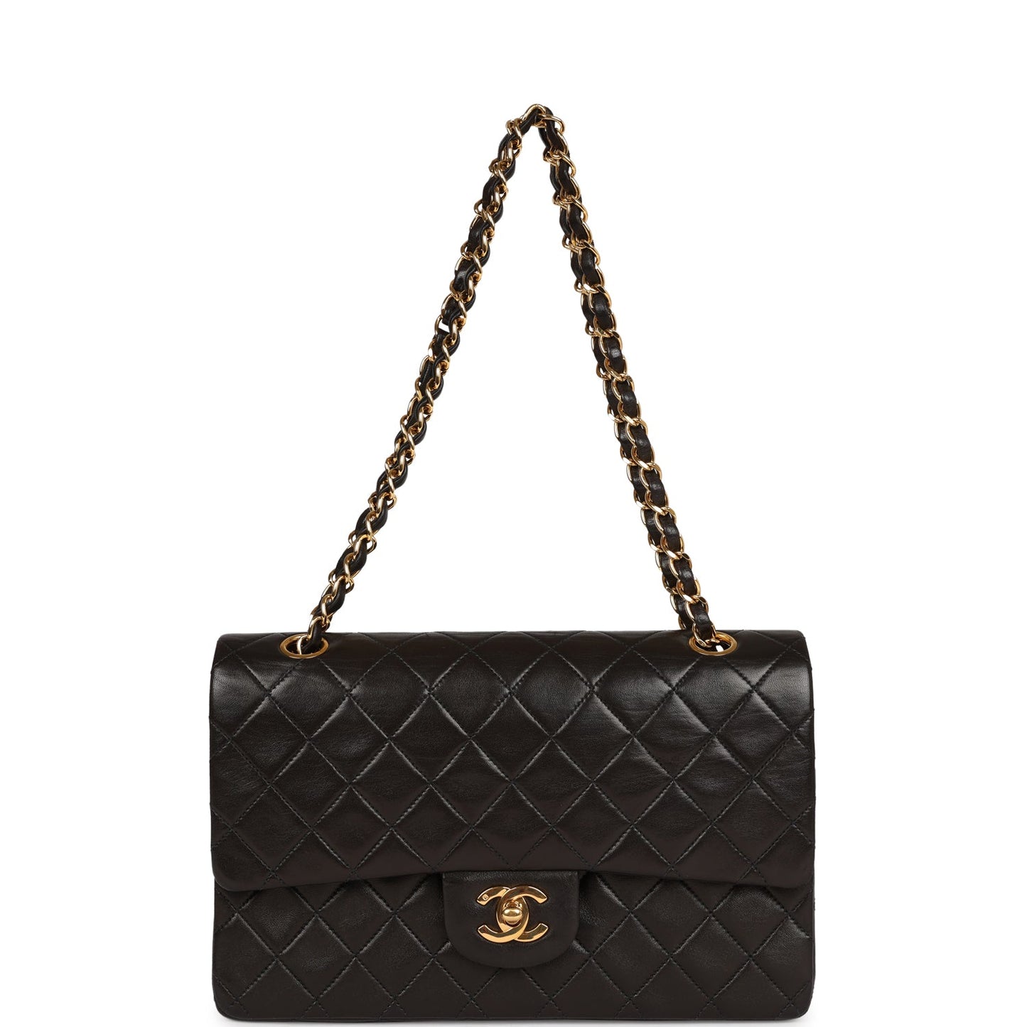 Chanel   Medium Classic Double Flap Black Lambskin Gold Hardware