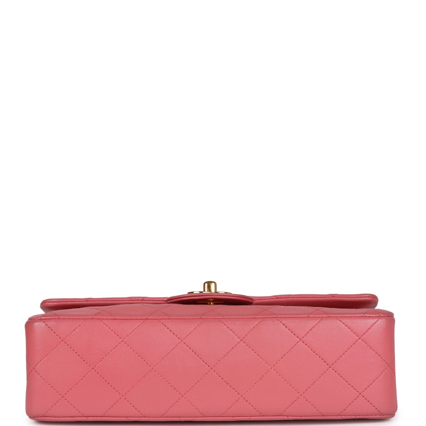 Chanel Small Classic Double Flap Bag Dark Pink Lambskin Gold Hardware