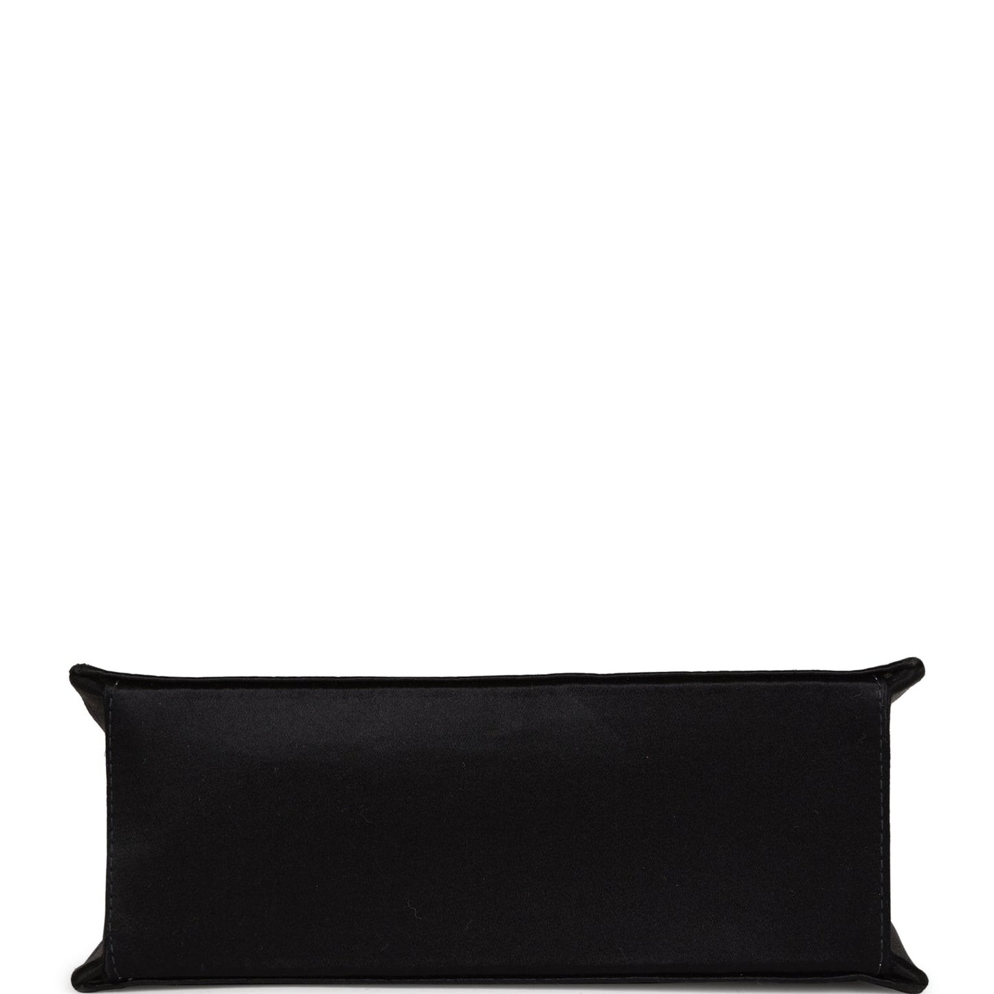 Chanel Square Shoulder Bag Black Satin Gold Hardware