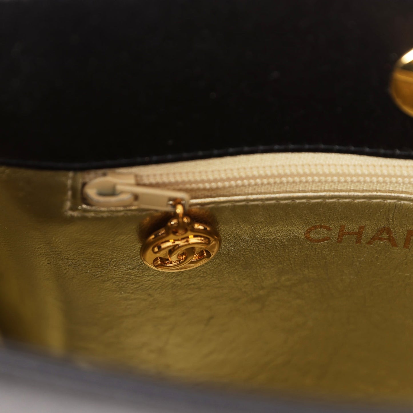 Chanel Square Shoulder Bag Black Satin Gold Hardware