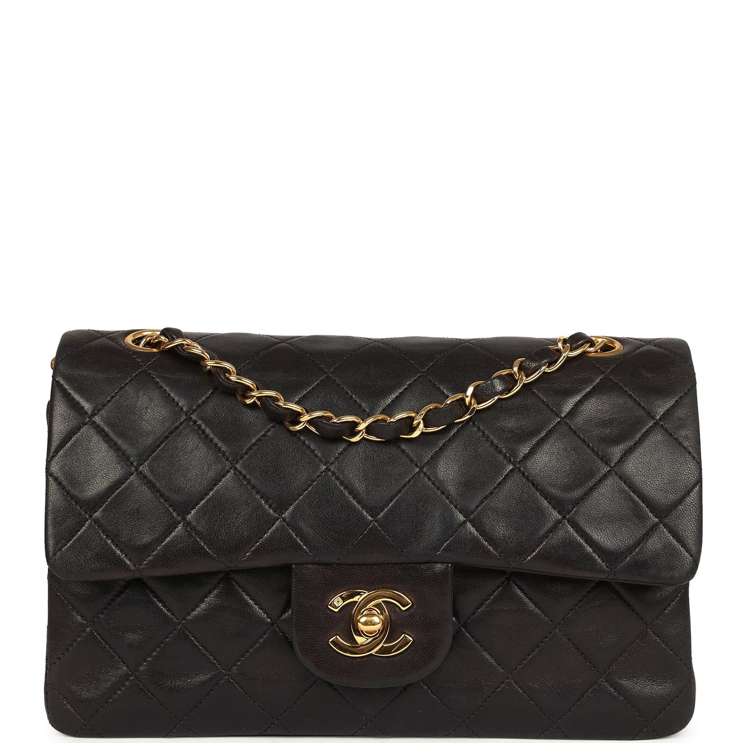 Chanel   Small Classic Flap Black Lambskin Gold Hardware