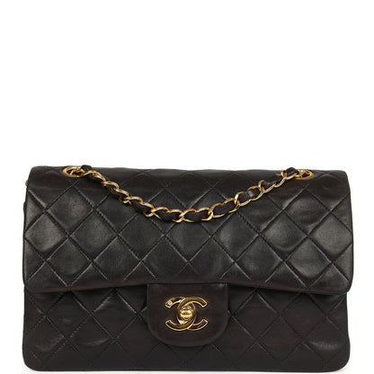 Chanel   Small Classic Flap Black Lambskin Gold Hardware