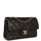 Chanel   Small Classic Flap Black Lambskin Gold Hardware