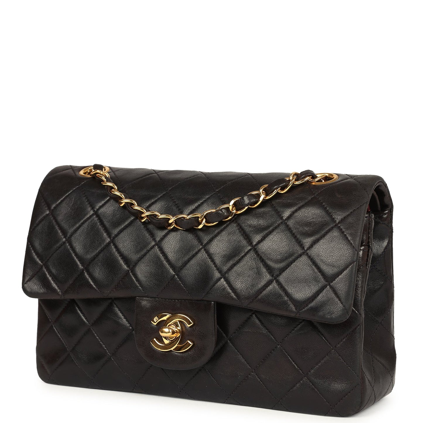 Chanel   Small Classic Flap Black Lambskin Gold Hardware
