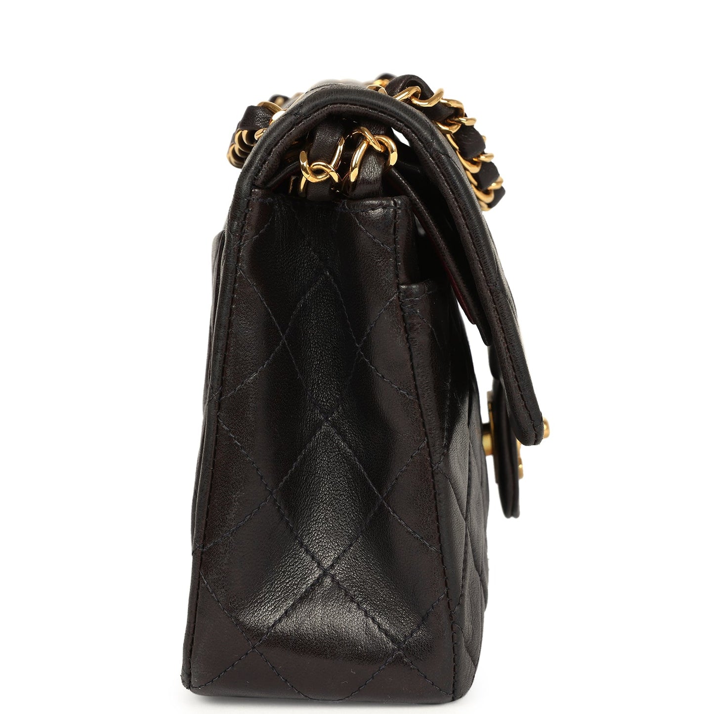 Chanel   Small Classic Flap Black Lambskin Gold Hardware