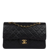 Chanel Medium Classic Double Flap Black Lambskin Gold Hardware