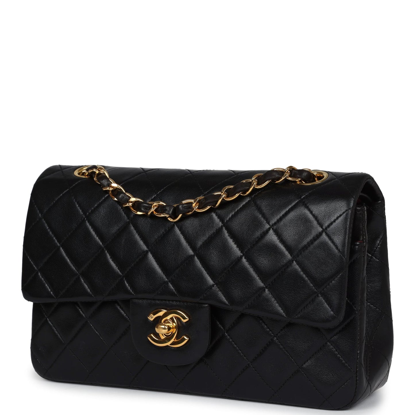 Chanel Small Classic Double Flap Black Lambskin Gold Hardware