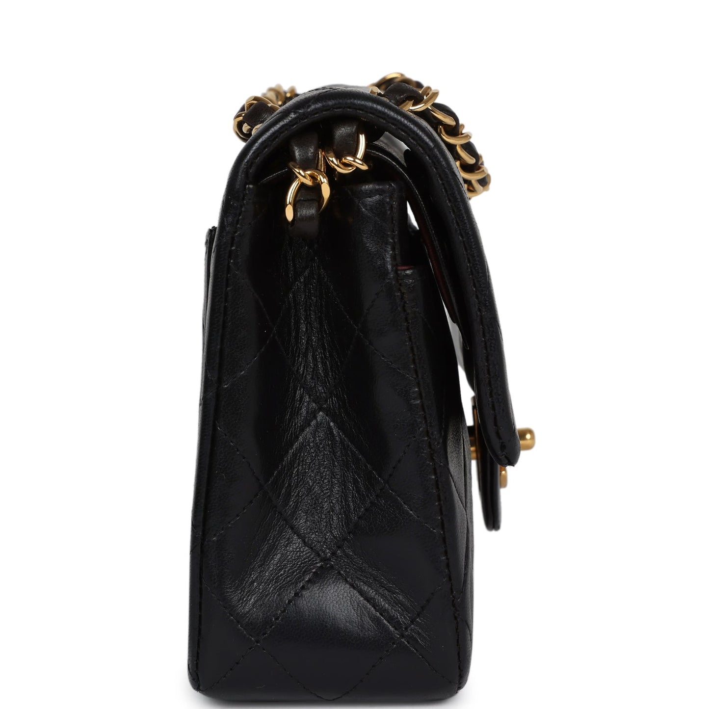 Chanel Small Classic Double Flap Black Lambskin Gold Hardware