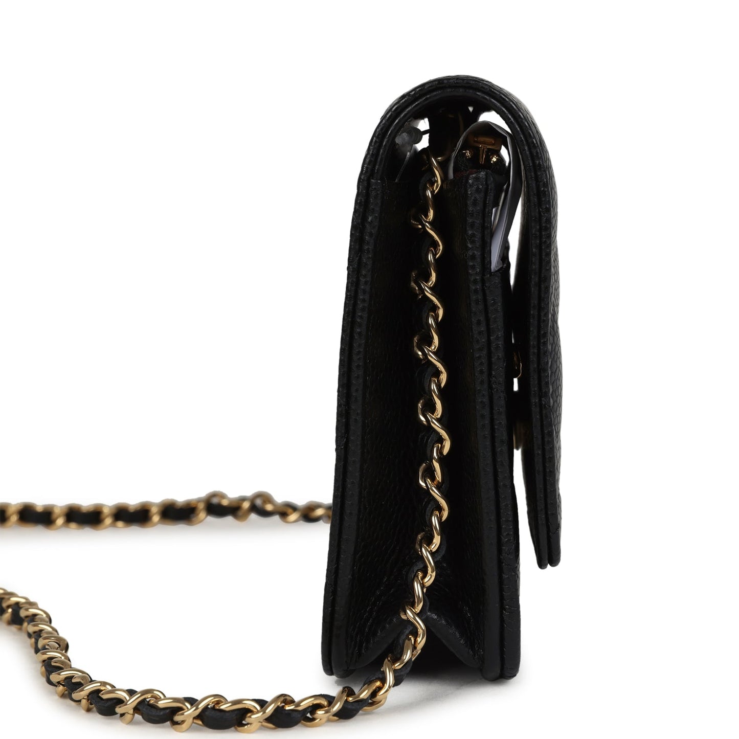 Chanel Wallet On Chain WOC Black Caviar Gold Hardware
