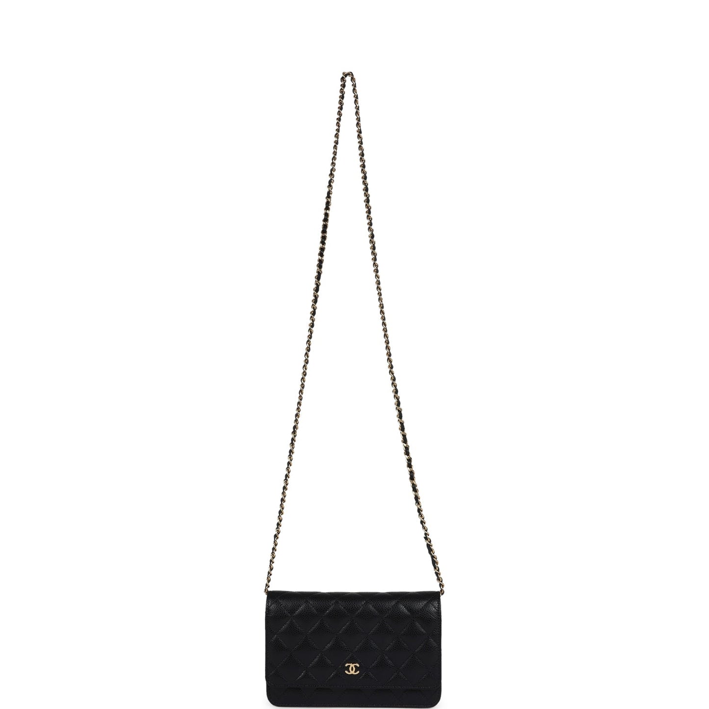 Chanel Wallet On Chain WOC Black Caviar Gold Hardware
