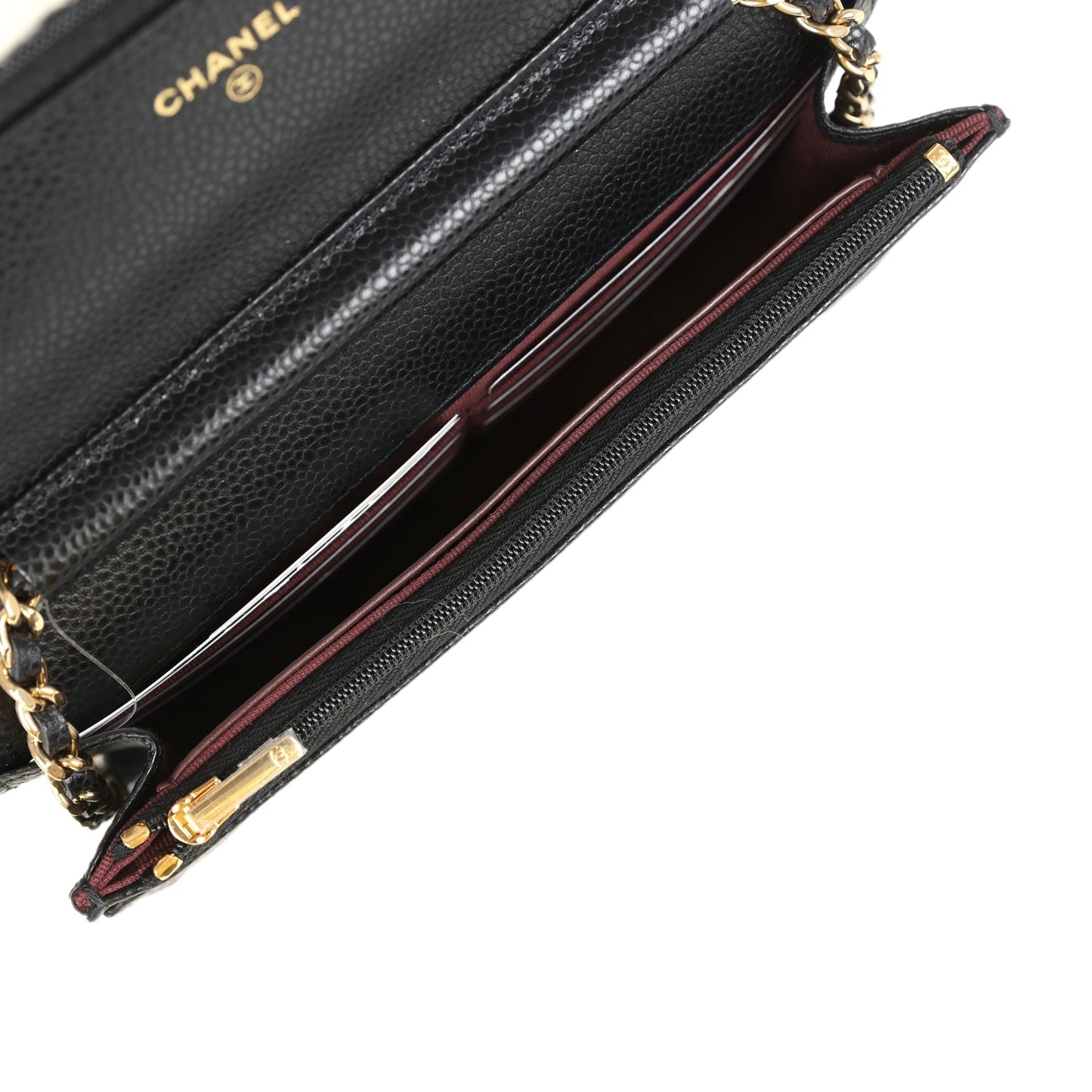 Chanel Wallet On Chain WOC Black Caviar Gold Hardware