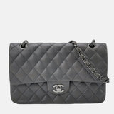 Chanel Classic Flap 2005 Grey Lambskin Leather with Silver Hardware