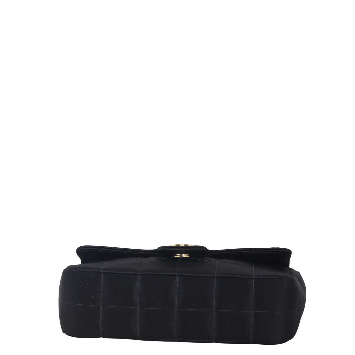 Chanel Camellia Satin Chocolate Bar Flap Bag Mini