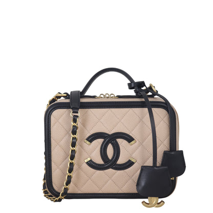 Chanel CC Filigree Vanity Case Medium