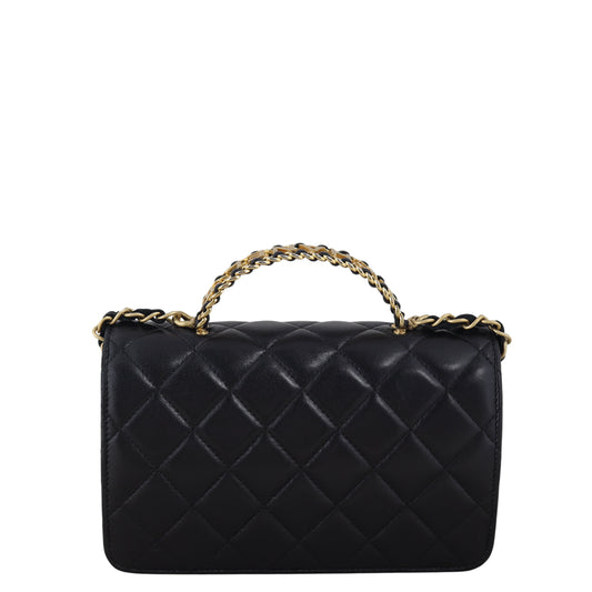 Chanel Logo Top Handle Wallet on Chain
