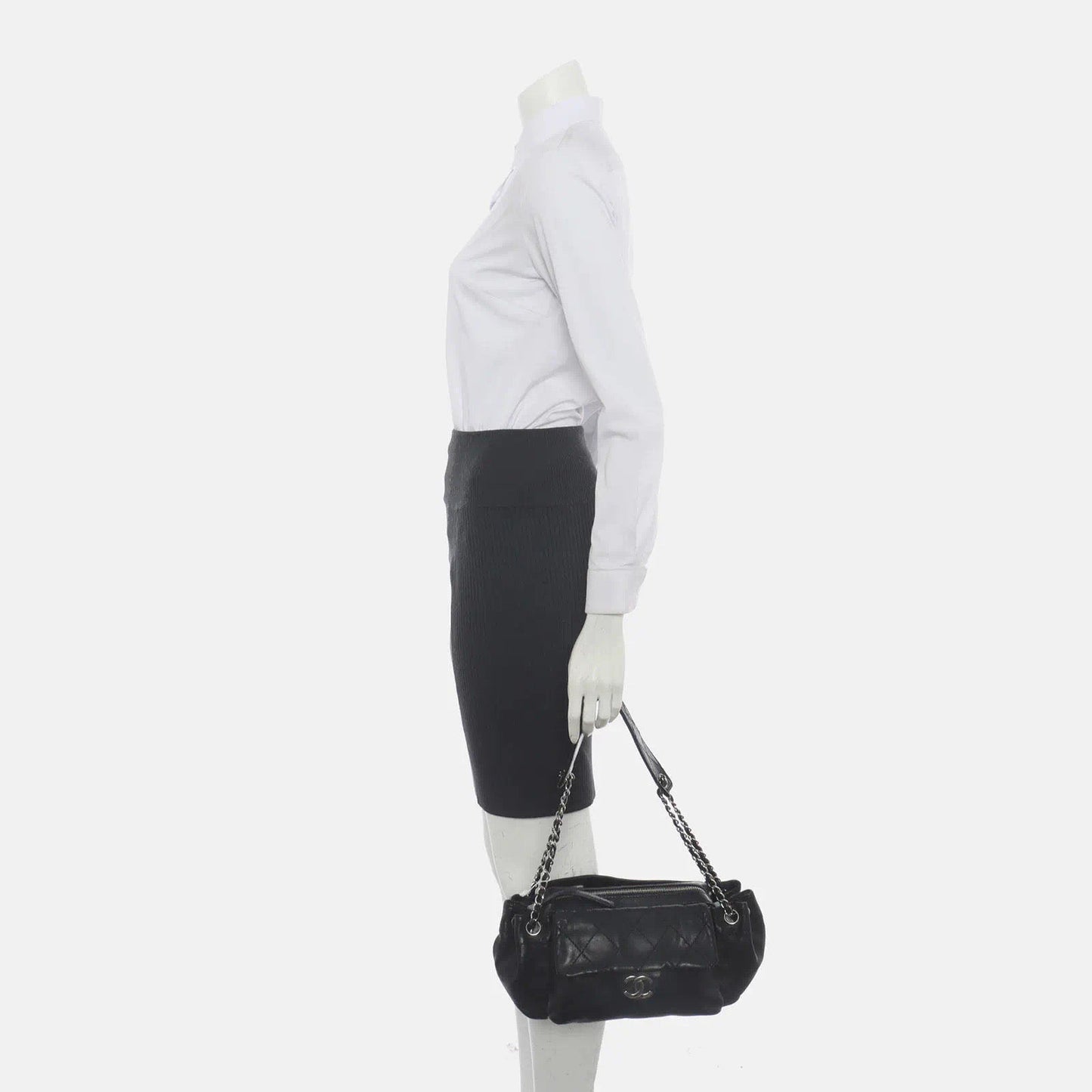 Chanel Flap Pocket Accordion Camera Bag 2005-2006 Lambskin Leather Shoulder Bag