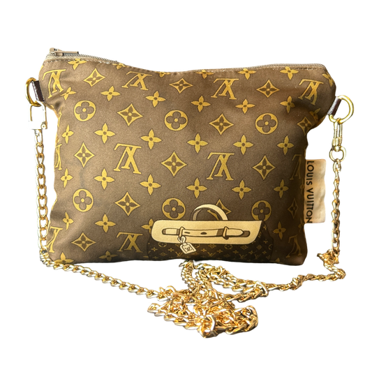Monogram Luggage   Silk Scarf Crossbody Bag