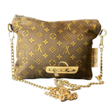 Monogram Luggage   Silk Scarf Crossbody Bag