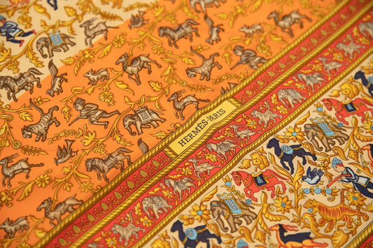 Hermes Chasse en Inde Scarf