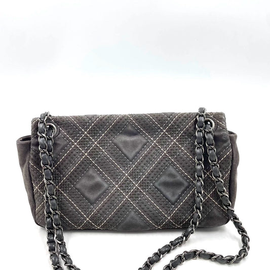 Chanel Paris-Edinburgh Saltire 2013 Seude Stitched Single Flap Medium in Grey