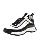 CHANEL SUEDE CALFSKIN MIXED FIBERS CC SNEAKERS
