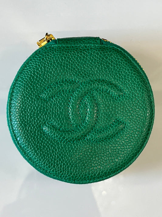 CHANEL TIMELESS CAVIAR LEATHER JEWELRY CASE
