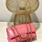 CHANEL 2.55 CLASSIC FLAP MEDIUM PINK PYTHON SHOULDER BAG
