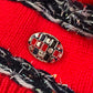 CHANEL 20S STRIPED CASHMERE KNIT PULLOVER TOP