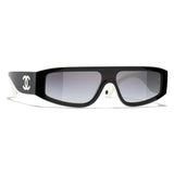 CHANEL CC 6057 CAT EYE SHIELD SUNGLASSES