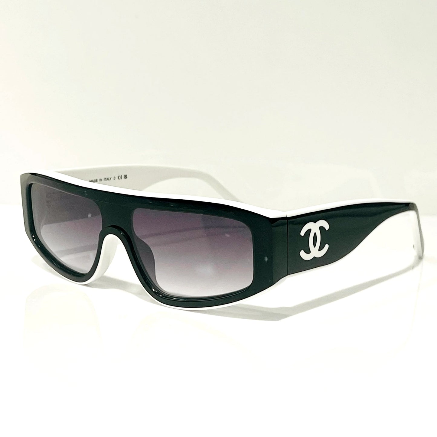 CHANEL CC 6057 CAT EYE SHIELD SUNGLASSES