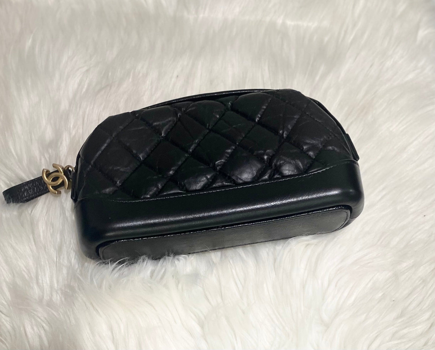 CHL -  GABRIELLE QUILTED AGED CALFSKIN COSMETIC CASE