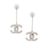 CHANEL BAGUETTE CRYSTAL CC DROP EARRINGS