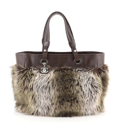 CHANEL BIARRITZ FUR LARGE TOTE BAG
