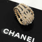CHANEL CAMELLIA CRYSTAL PEARL RING