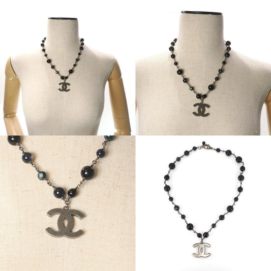 CHANEL CC 10A   BLACK PEARL NECKLACE