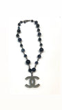 CHANEL CC 10A   BLACK PEARL NECKLACE