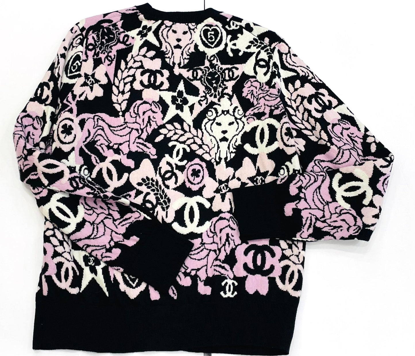 CHANEL CC NO.5 CAMELLIA CASHMERE SWEATER