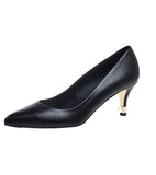 CHANEL CC CAP TOE PEARL EMBELLISHED HEEL PUMPS