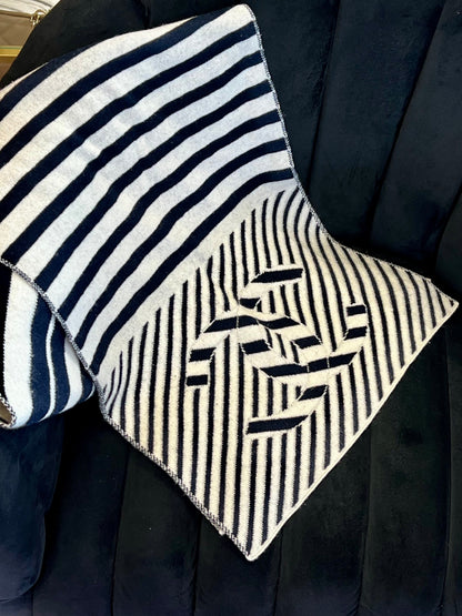 CHANEL CC OVERSIZED CASHMERE BLEND SHAWL