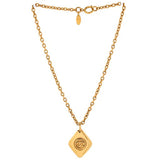 CHANEL CC   DIAMOND SHAPPED PENDANT NECKLACE