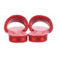 CHANEL CC LOGO SLIDES MULES RED