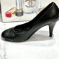 CHANEL CC CAP TOE LEATHER PUMPS