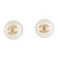 CHANEL CC FAUX PEARL EARRINGS