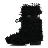CHANEL INTERLOCKING CC LOGO SHEARLING BOOTS