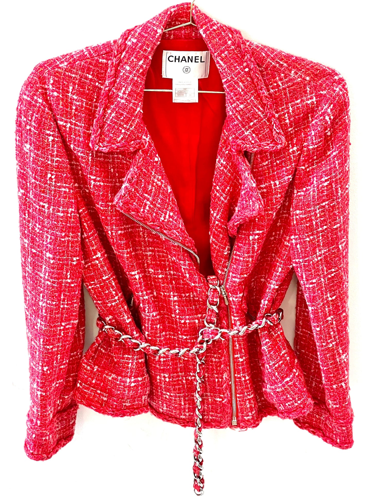 CHANEL COCO TWEED BIKER STYLE JACKET